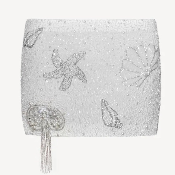 Leslie Amon - Sea Mini Skirt in Ivory - XS - NWT - Picture 2 of 3